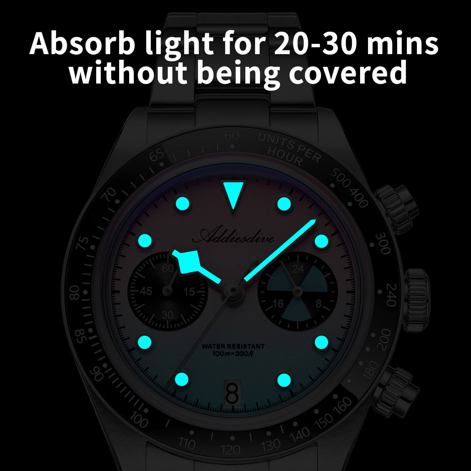 ADDIESDIVE 40mm VK64 Quartz Chronograph Gradient Dial Watch AD2559