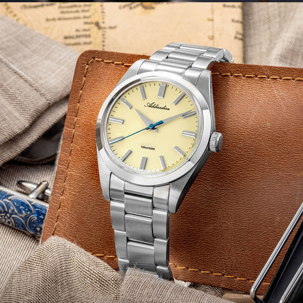 ADDIEDIVE 36mm Einfache Quarzuhr Analoguhren für Herren Blasenspiegelglas Wüste Edelstahlarmband ADDIEDIVE 36mm Einfache Quarzuhr Analoguhren für Herren Blasenspiegelglas Wüste Edelstahlarmband