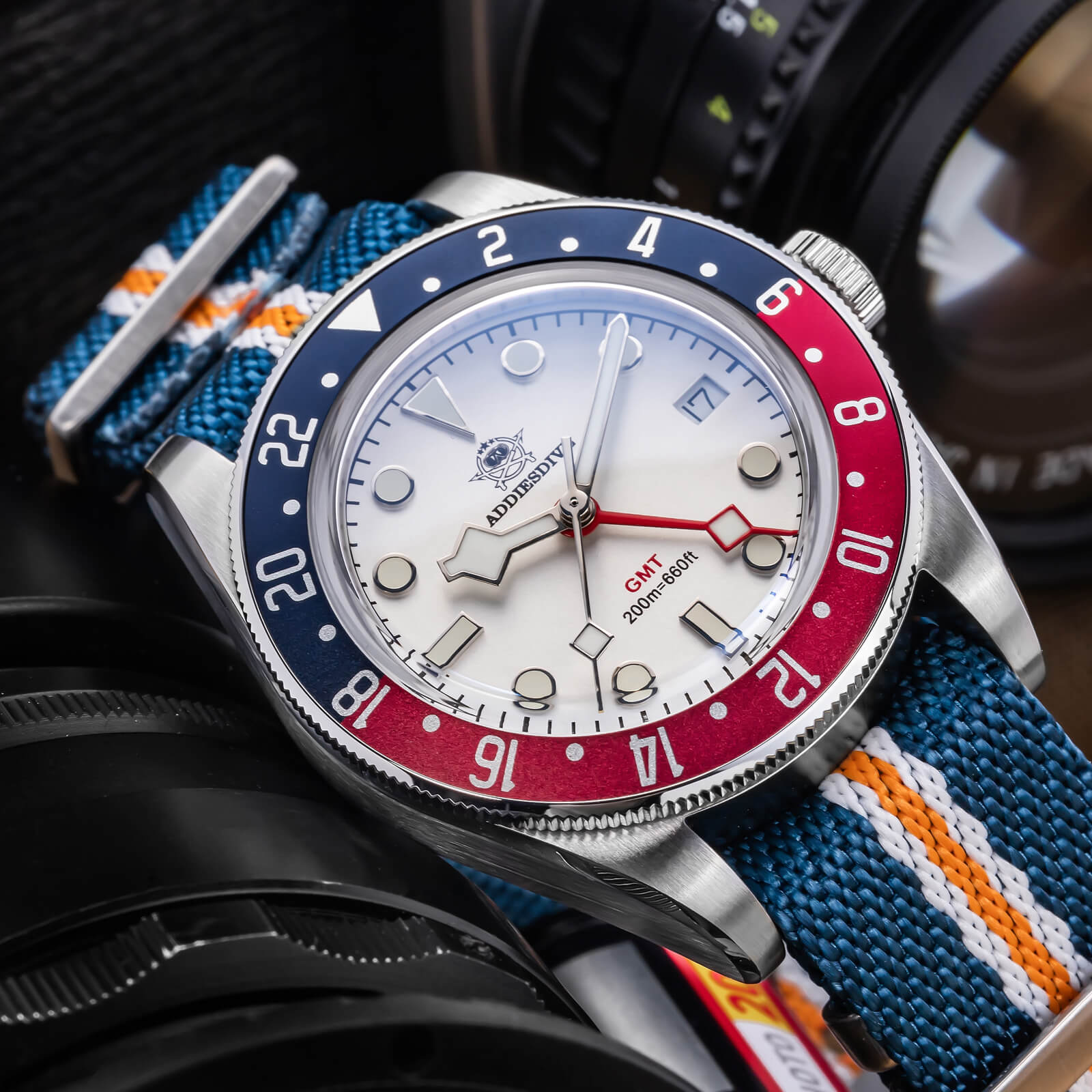 U.S. Warehouse -ADDIESDIVE 39mm BB58 GMT Quartz Watch AD2044