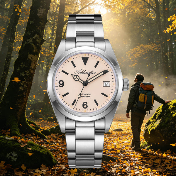 ADDIESDIVE 36mm ST2130 Automatic Explorer Style Sapphire Bubble Crystal Watch AD2556