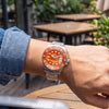 🔥Halloween Sale🔥AddiesKIN 40mm Sardonyx Stone Dial Ceramic Bezel ST2130 Luxury Automatic Dive Watch K012