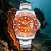 🔥Halloween Sale🔥AddiesKIN 40mm Sardonyx Stone Dial Ceramic Bezel ST2130 Luxury Automatic Dive Watch K012