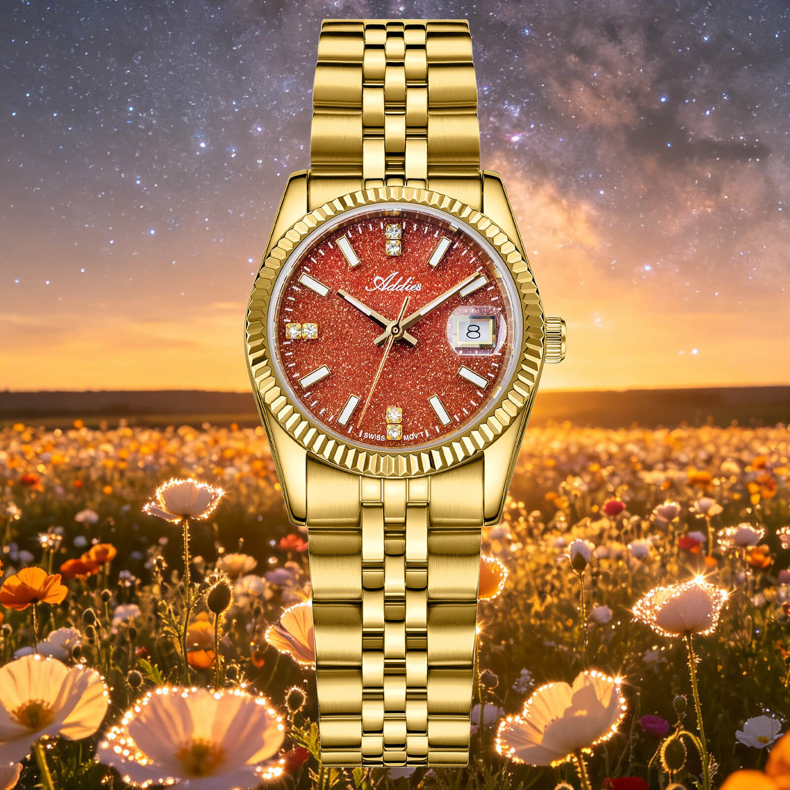 Addies 28mm Women’s Aventurine Dial Quartz Watch AW25912