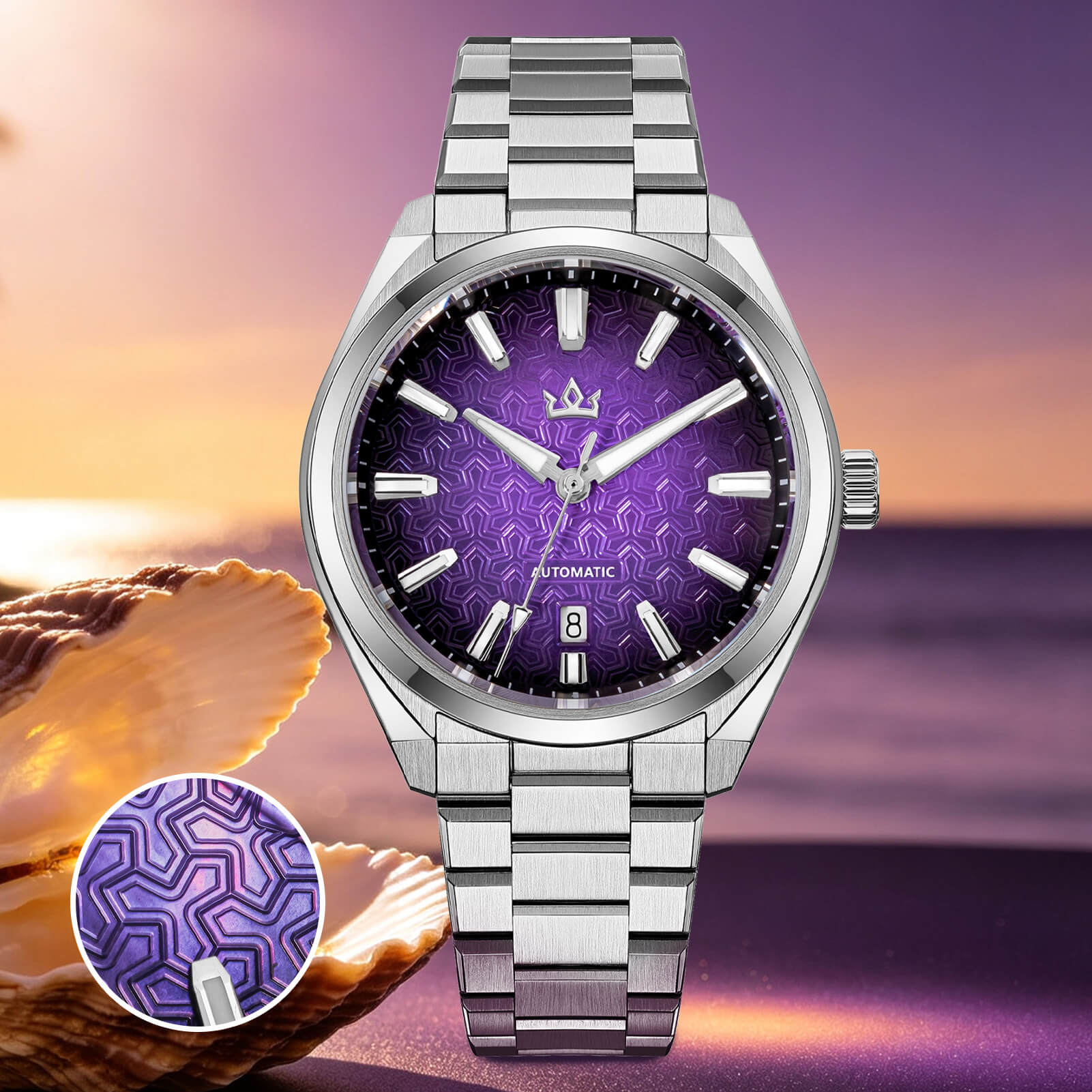 AddiesKIN 40mm Cameo Shell Relief Dial ST2130 Luxury Automatic Watch K014