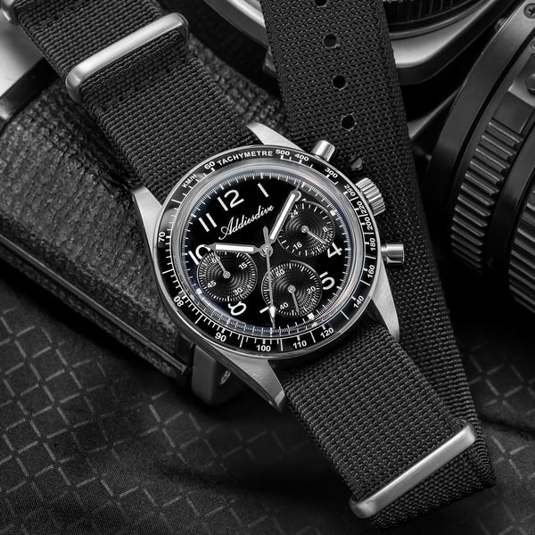 ☆Flash Sale☆ADDIESDIVE 37mm VK63 Triple-Register Chronograph