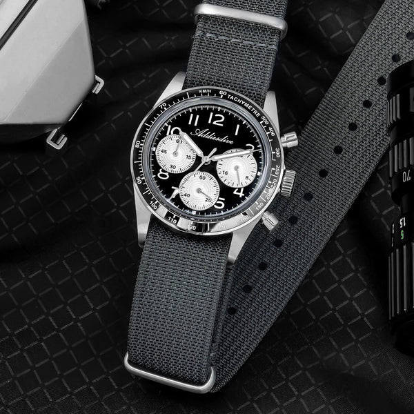 ☆Flash Sale☆ADDIESDIVE 37mm VK63 Triple-Register Chronograph