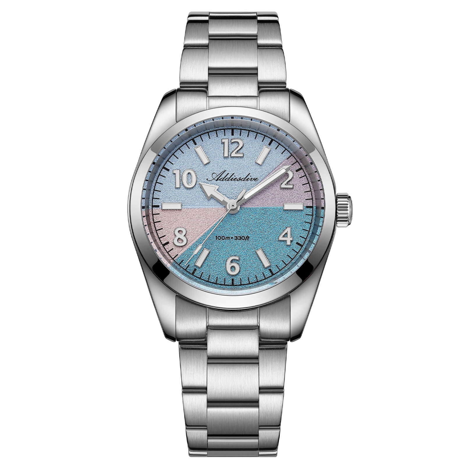 🔥New Arrival🔥ADDIESDIVE 36mm Color Block Dial Quartz Watch AD2555 Sapphire Crystal