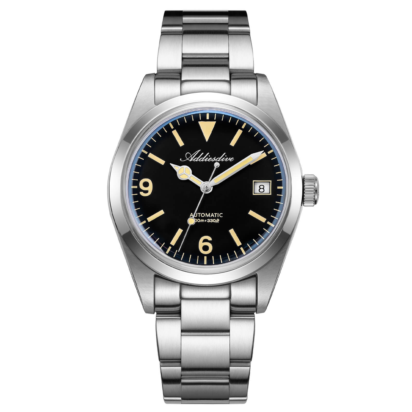ADDIESDIVE 36mm ST2130 Automatic Explorer Style Sapphire Bubble Crystal Watch AD2556