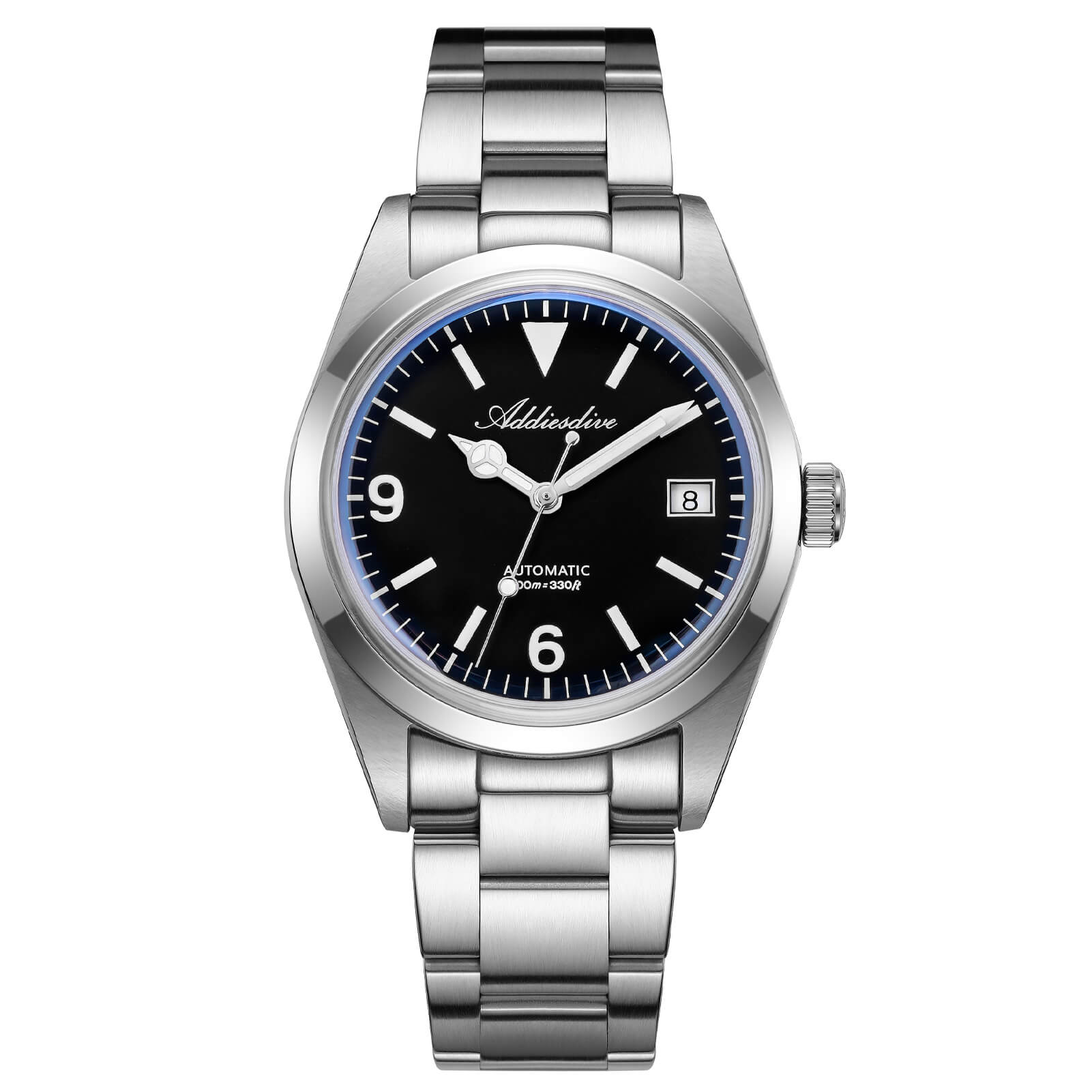 ADDIESDIVE 36mm ST2130 Automatic Explorer Style Sapphire Bubble Crystal Watch AD2556