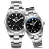 Couple’s Classic: 39mm Black Automatic and 36mm Black Quartz Watches