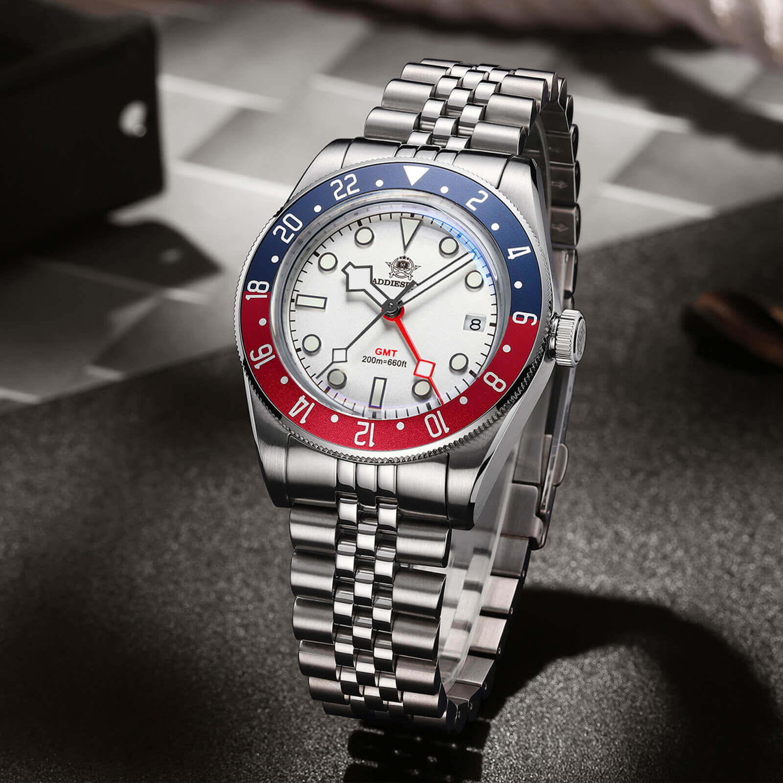 U.S. Warehouse -ADDIESDIVE 39mm BB58 GMT Quartz Watch AD2044