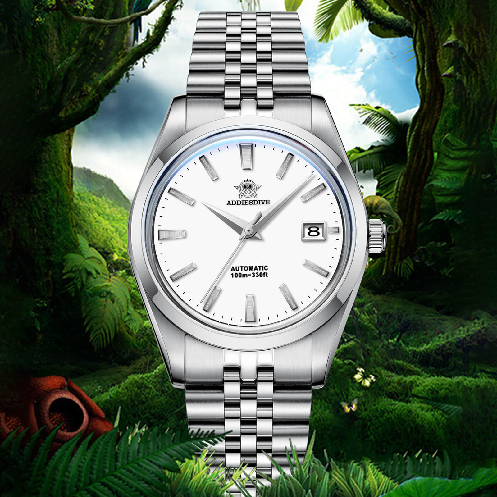 ★SuperDeals★Addiesdive 39mm Automatic Watch Diver's 100M NH35 (AD2029)