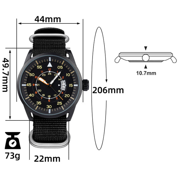 Addiesdive Quartz Watch MY-1508 Sports Watches Military Wirstwatches