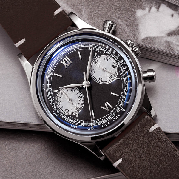 ★India Warehouse★ADDIESDIVE Panda BB Chronograph Retro Men Watch 38mm Quartz Watch