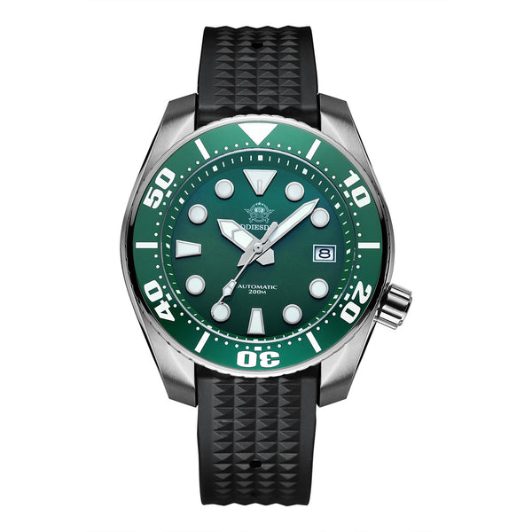 ★Holiday Sale★ADDIESDIVE® Sumo Green Professional Dive Watch for Men 44.5mm (MY-H10) Black/Green Dial