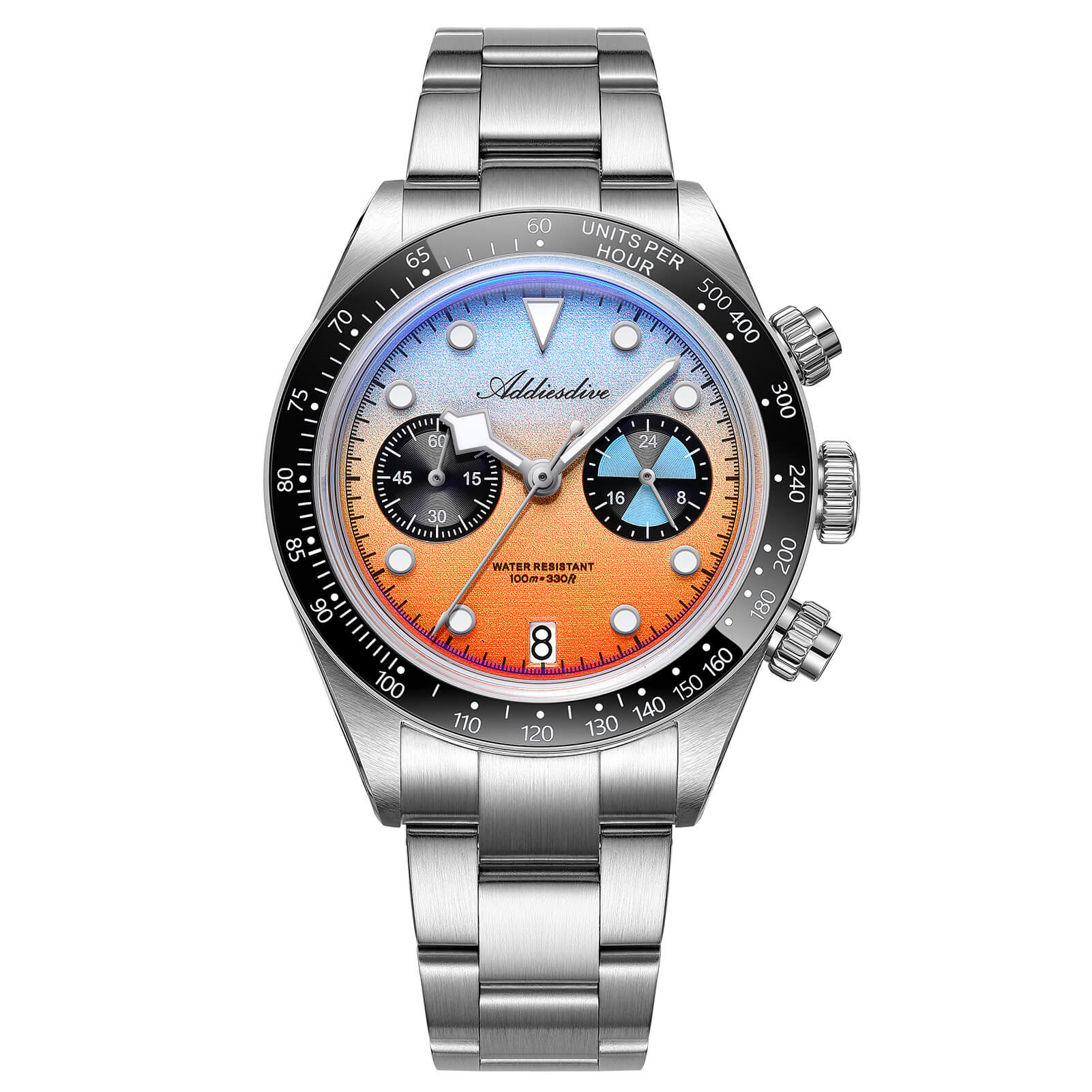 ADDIESDIVE 40mm VK64 Quartz Chronograph Gradient Dial Watch AD2559