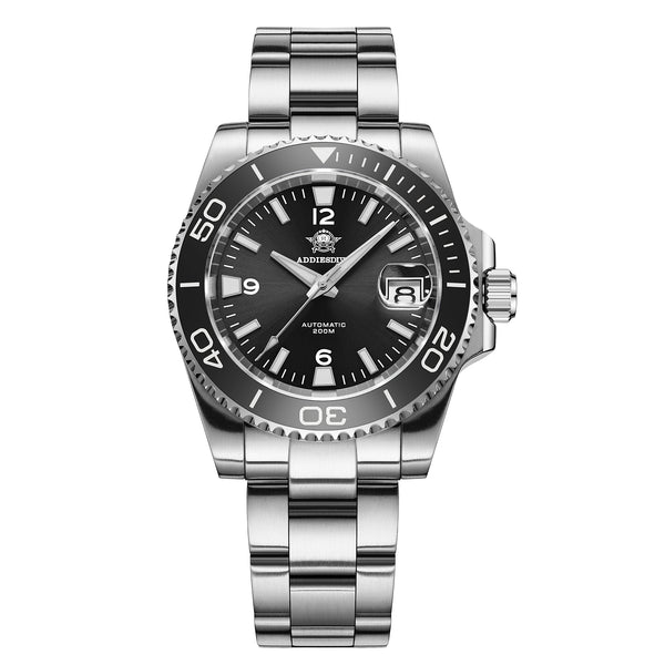 ADDIESDIVE 36MM Vintage Militaire Horloges Mannen Automatische 200 M Waterbestendig NH35 Staal Sport Horloge Nylon Band, Rood ADDIESDIVE 36MM Vintage Militaire Horloges Mannen Automatische 200 M Waterbestendig NH35 Staal Sport Horloge Nylon Band, Rood