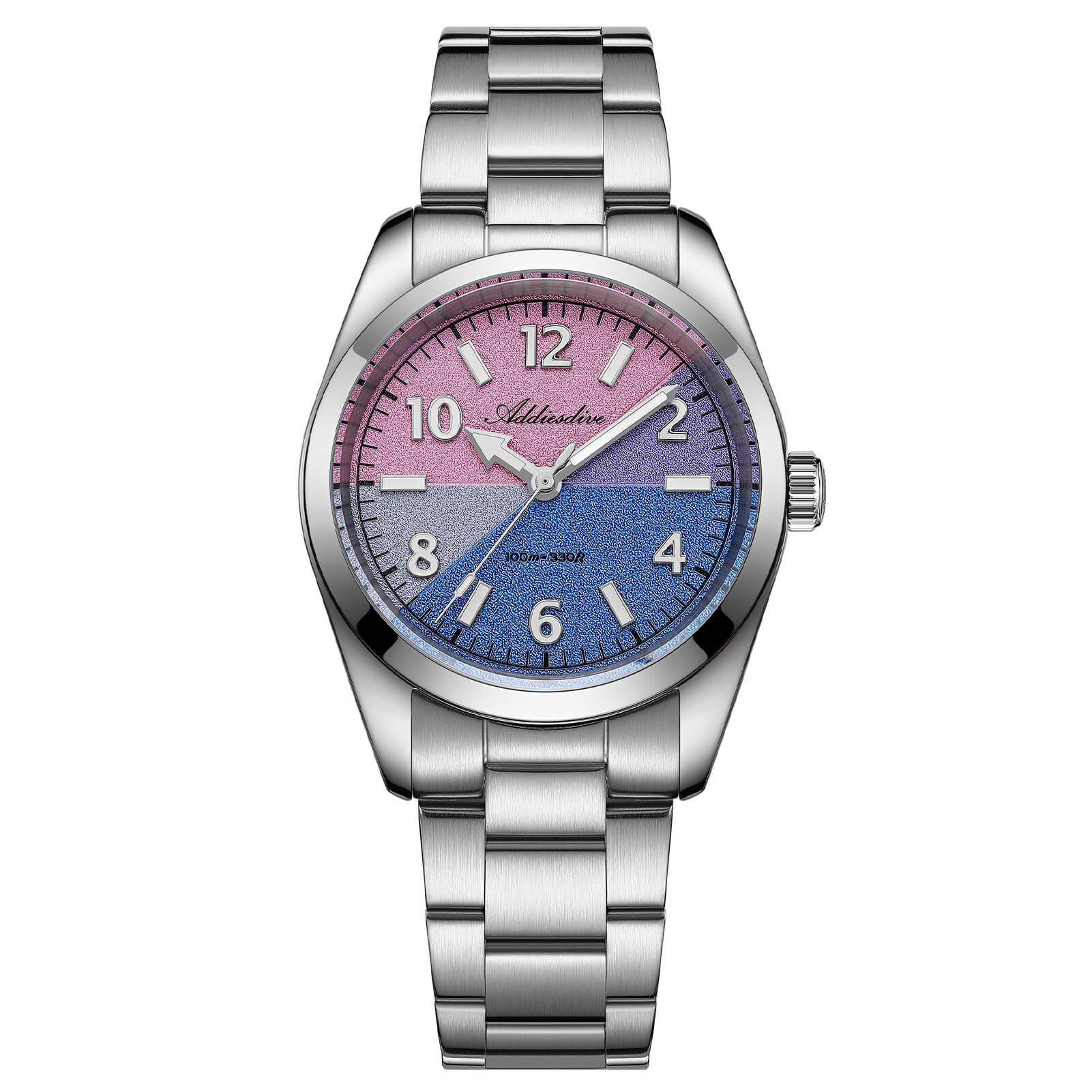 🔥New Arrival🔥ADDIESDIVE 36mm Color Block Dial Quartz Watch AD2555 Sapphire Crystal