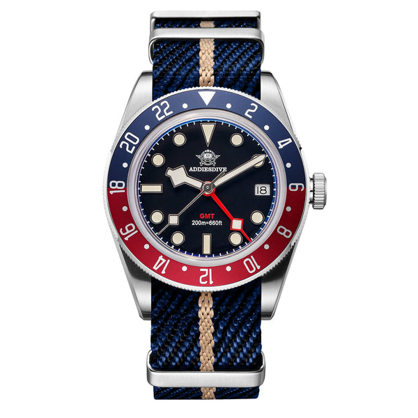 U.S. Warehouse -ADDIESDIVE 39mm BB58 GMT Quartz Watch AD2044