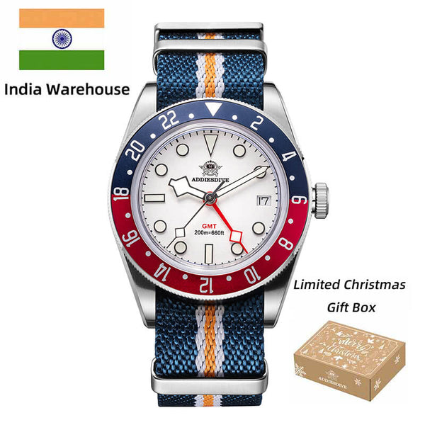 ★India Warehouse★ADDIESDIVE 39mm BB58 GMT Quartz Watch AD2044