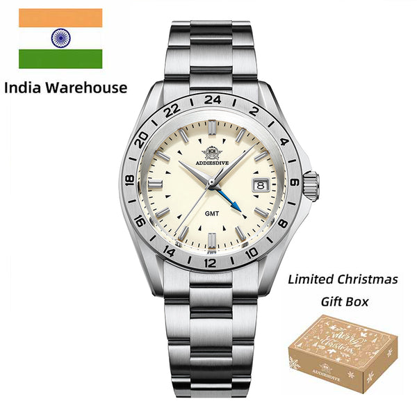 ★India Warehouse★ADDIESDIVE 38mm GMT Quartz Watch AD2063