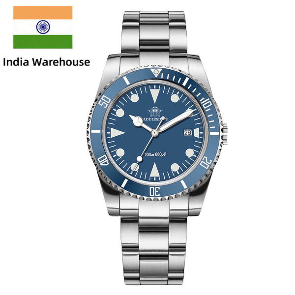 ★India Warehouse★ADDIESDIVE 39mm Quartz Watch with Bi-directional Rotating Bezel AD2068