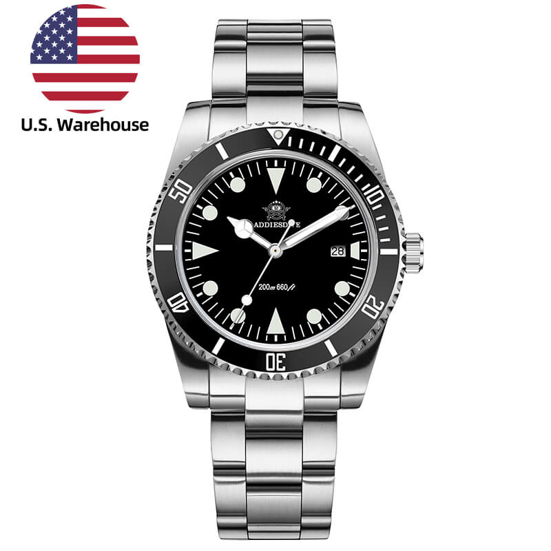 U.S. Warehouse -ADDIESDIVE 39mm Quartz Watch with Bi-directional Rotating Bezel AD2068