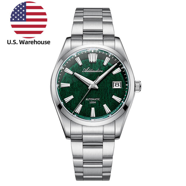 U.S. Warehouse -ADDIESDIVE 39mm 3D Bark Texture Dial NH35 Automatic Watch AD2075