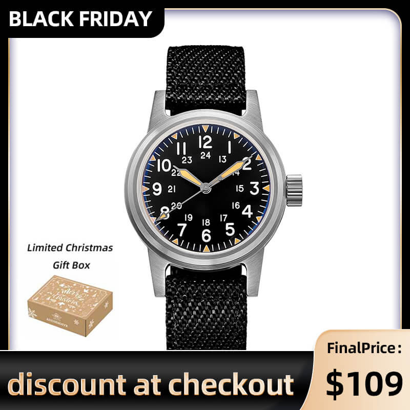 ★Black Friday★ADDIESDIVE 36mm Vintage Mechanical Watch AD2088