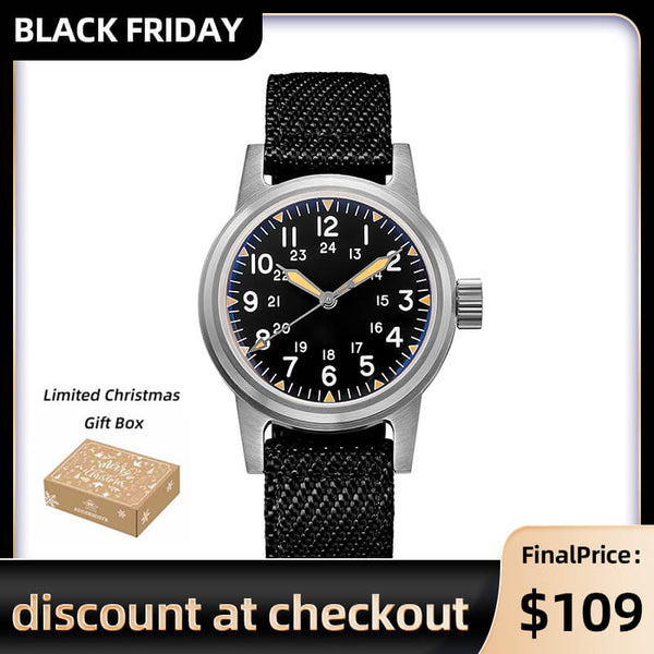 ★Black Friday★ADDIESDIVE 36mm Vintage Mechanical Watch AD2088