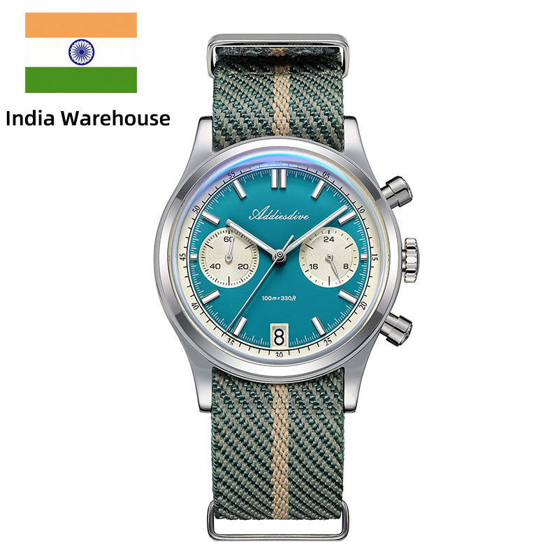 ★India Warehouse★ADDIESDIVE 38mm VK64 Chronograph Watch AD2095
