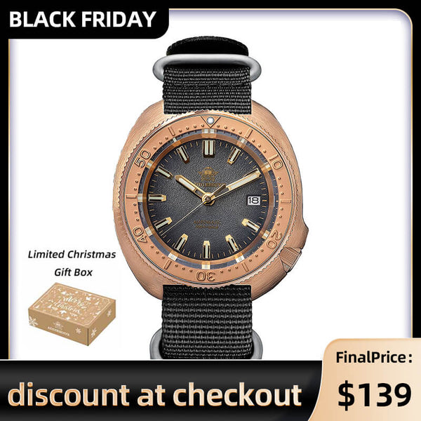 ★Black Friday★Addiesdive Bronze Captain Willard Automatic Watch AD2097