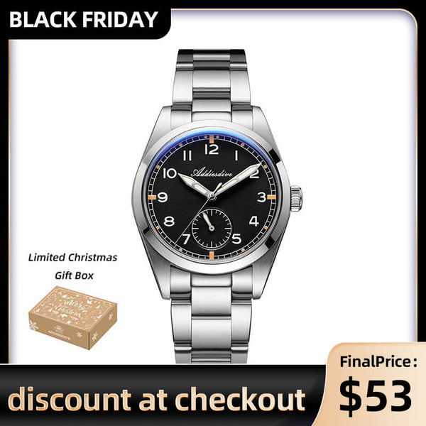 ★Black Friday★ADDIESDIVE 36mm VH60 Vintage Pilot Watch（AD2099）