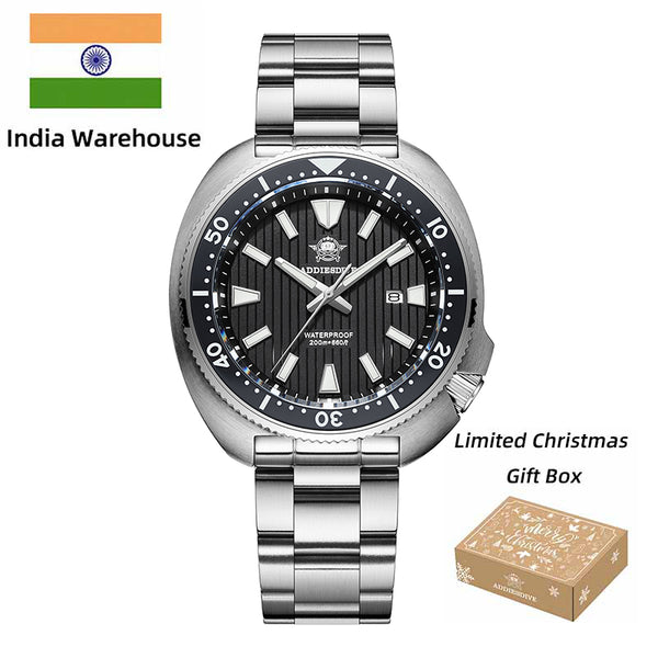 ★India Warehouse★Addiesdive Turtle Quartz Diver Men Watch AD2507