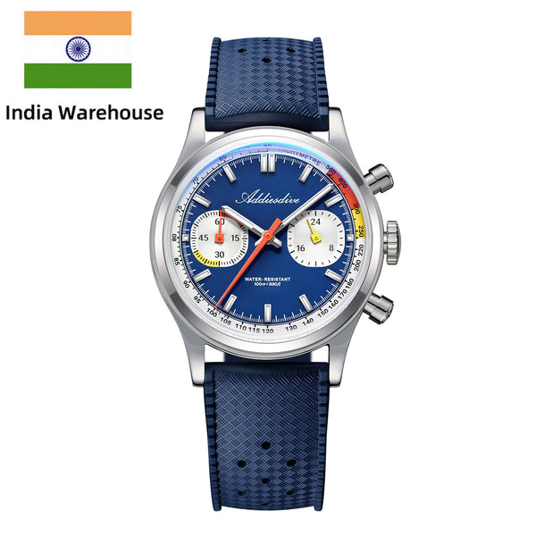★India Warehouse★ADDIESDIVE 38mm VK64 Racing-Inspired Chronograph Watch AD2529