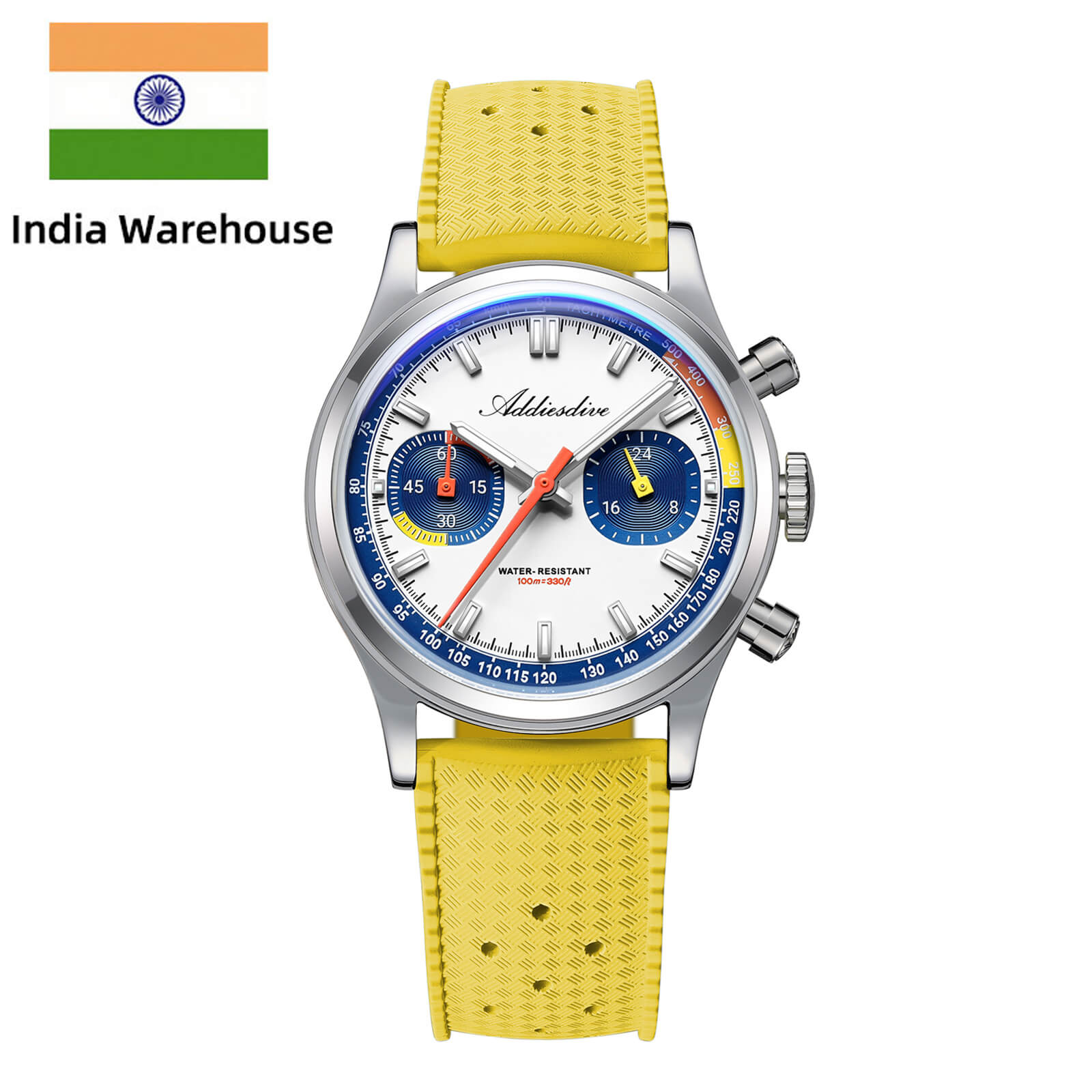 ★India Warehouse★ADDIESDIVE 38mm VK64 Racing-Inspired Chronograph Watch AD2529