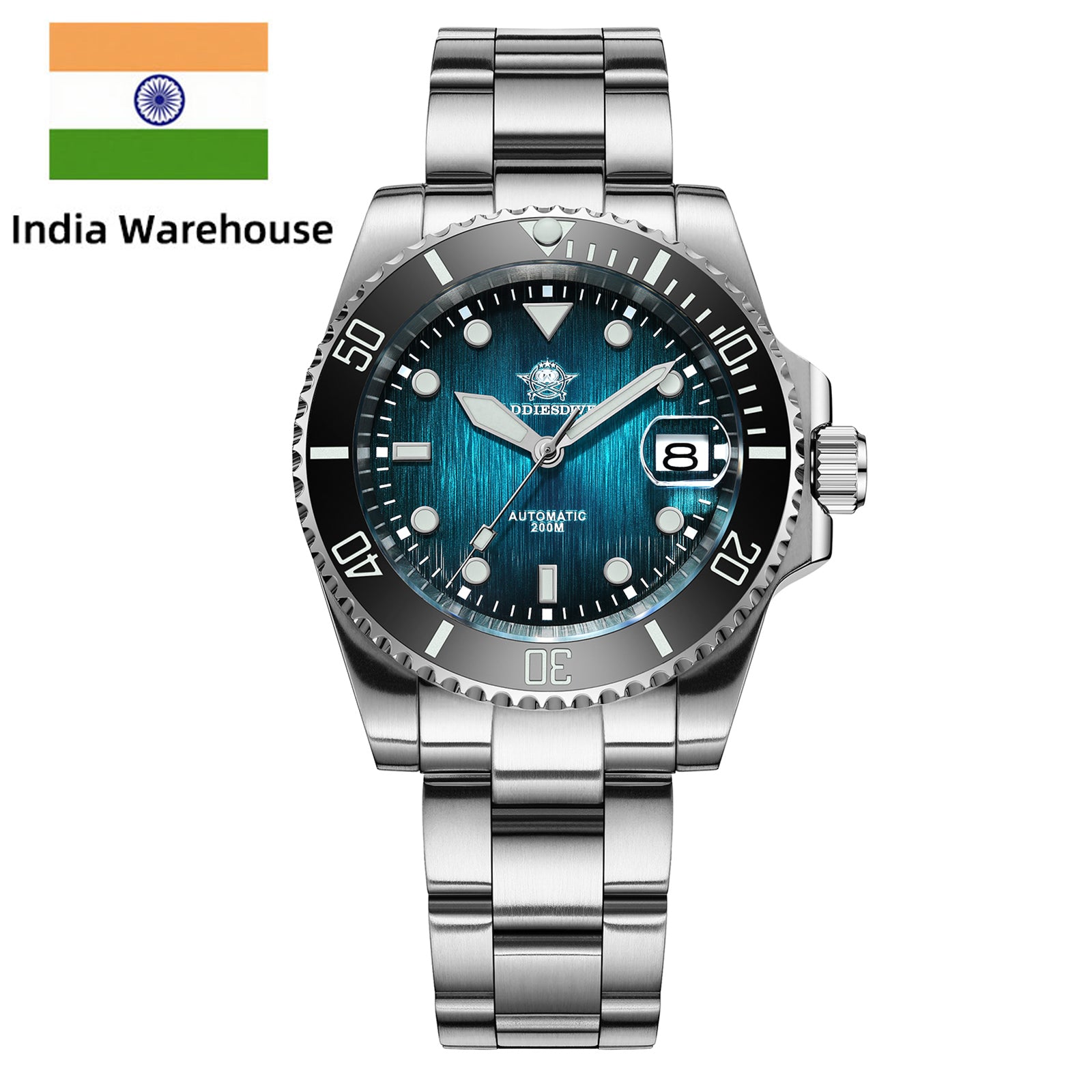 ★India Warehouse★ADDIESDIVE Stainless Steel Sub Dive Watch AD2536