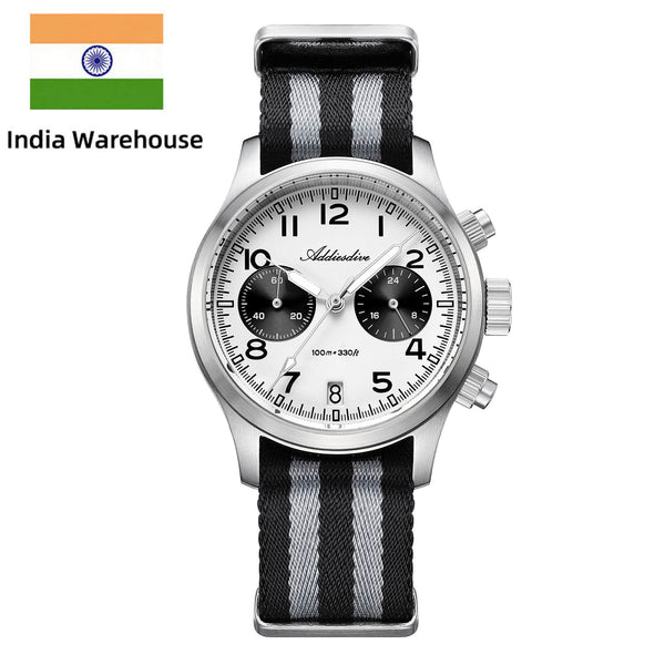 ★India Warehouse★ADDIESDIVE 39mm VK64 AD2538 Chronograph Watch