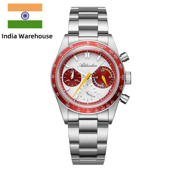 ★India Warehouse★ADDIESDIVE 37mm VK63 Racing Chronograph Quartz Watch AD2539
