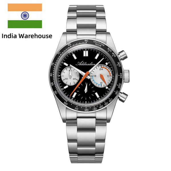 ★India Warehouse★ADDIESDIVE 37mm VK63 Racing Chronograph Quartz Watch AD2539