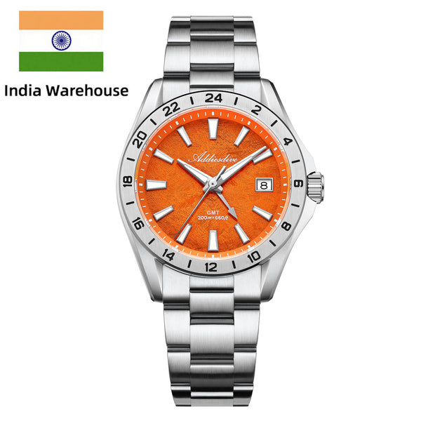 ★India Warehouse★ADDIESDIVE 38mm GMT Quartz Watch RONDA515 Movement（AD2548）