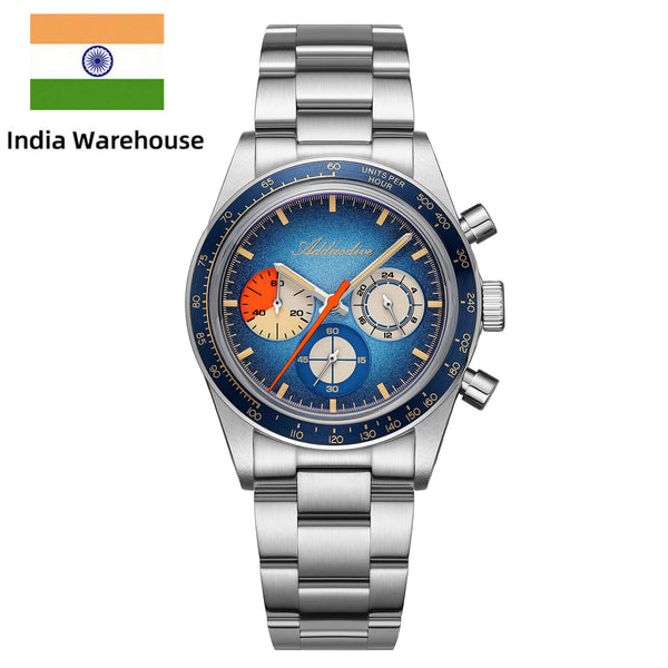 ★India Warehouse★ADDIESDIVE 37mm Luxury Quartz Chronograph Watch AD2551