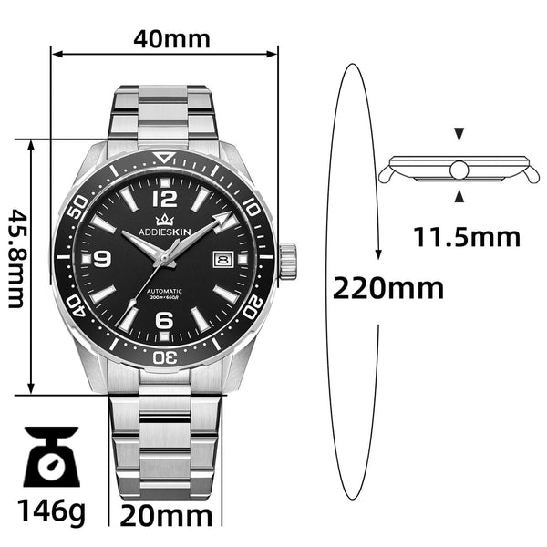 AddiesKIN 40mm Luxury Miyota 9015 Men’s Watch K009