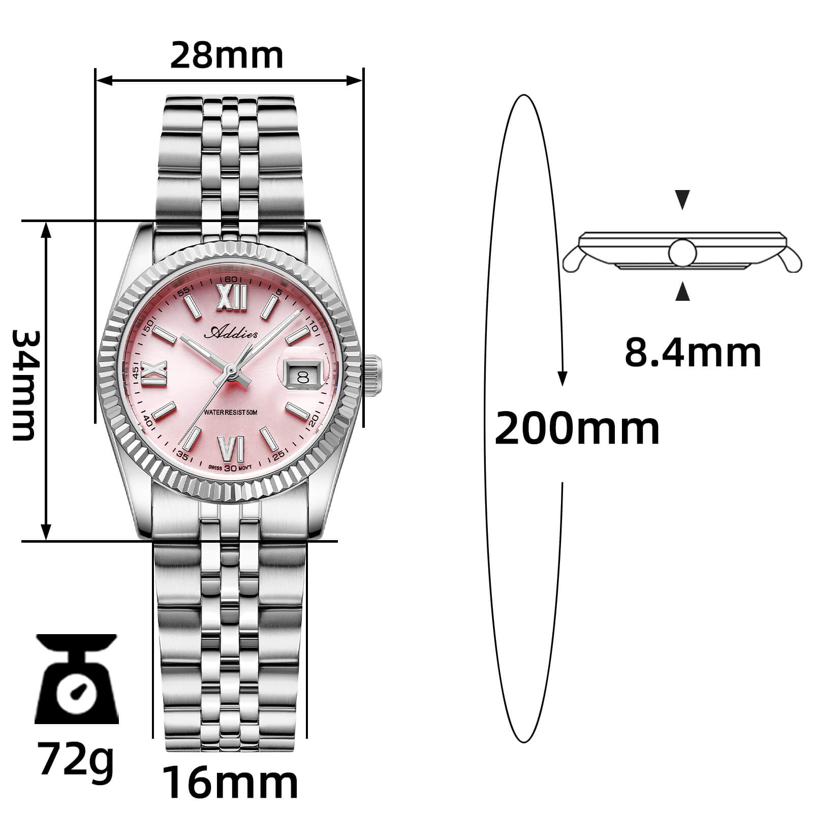 U.S. Warehouse -Addies 28mm Women’s Luxury Quartz Watch AW25901