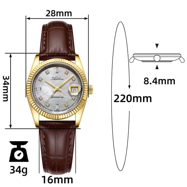 Addies 28mm Women’s Mop Luxury Quartz Watch AW25905