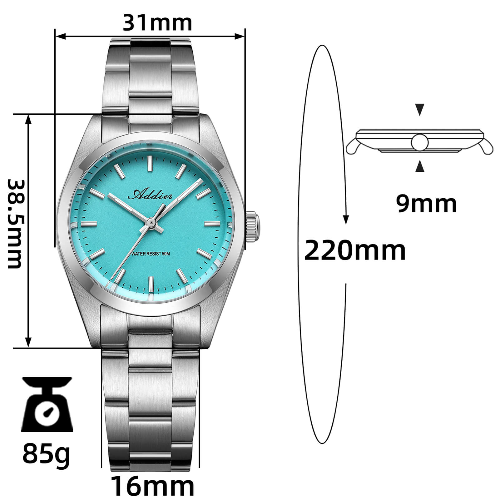 Addies 31mm Women’s Luxury Stainless Steel Quartz Watch AW25903