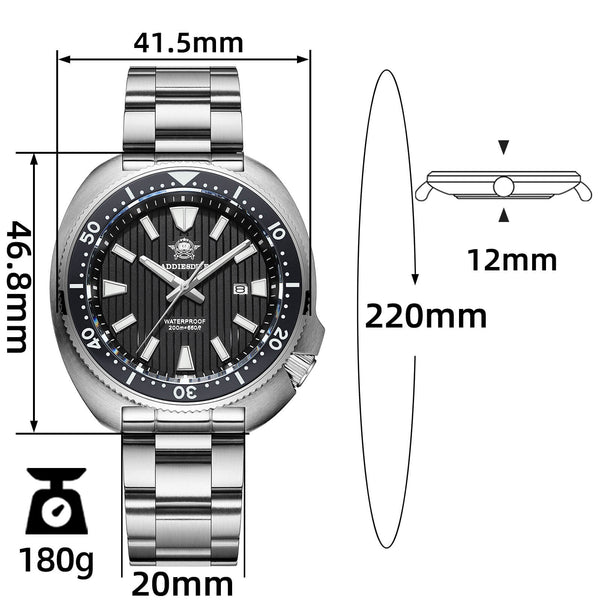 ★Big Sale★Addiesdive Turtle Quartz Diver Men Watch AD2507