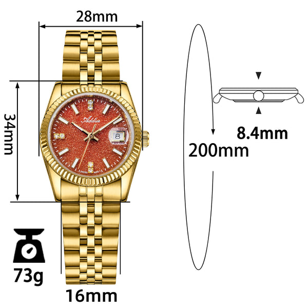 Addies 28mm Women’s Aventurine Dial Quartz Watch AW25912