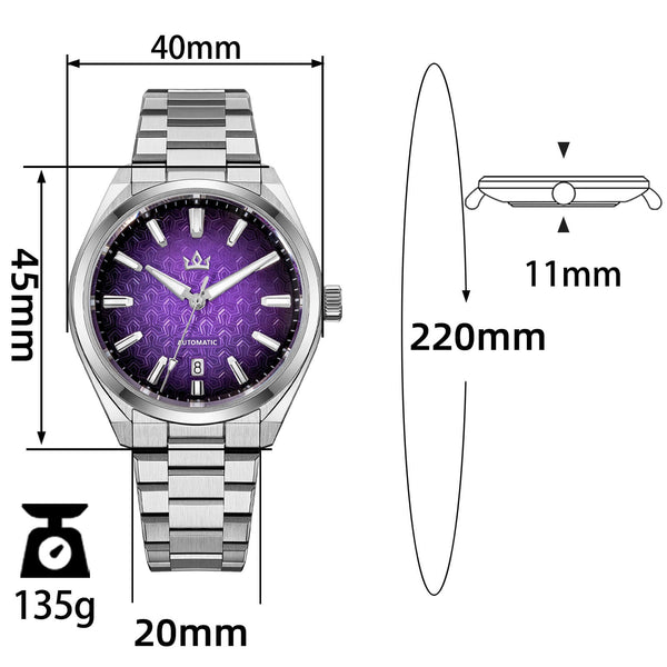 AddiesKIN 40mm Cameo Shell Relief Dial ST2130 Luxury Automatic Watch K014