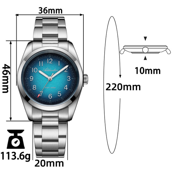 🔥EarlyBird🔥ADDIESDIVE 36mm Luxury Quartz Watch AD2553